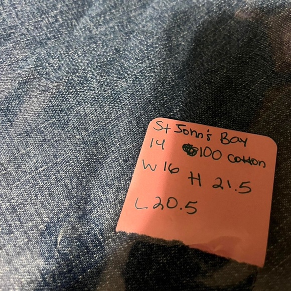 Y2K denim knee-length skirt! Classic blue wash - Picture 4 of 5